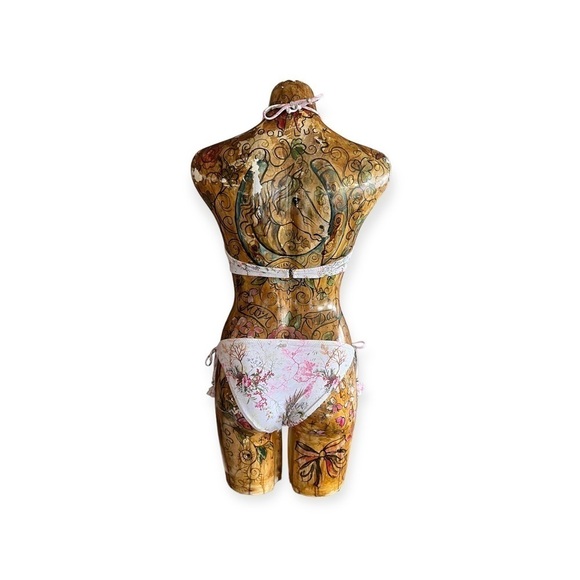 ITZEL Swimwear swimsuit 2 piece bikini summer pink  top Size 12 bottom size 10 - Picture 5 of 9